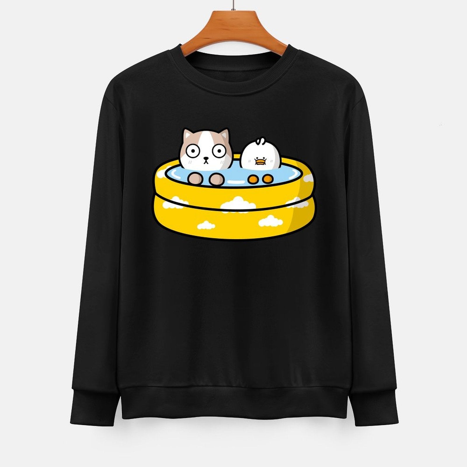 Front Patterned Long Sleeve TopSolid Casual